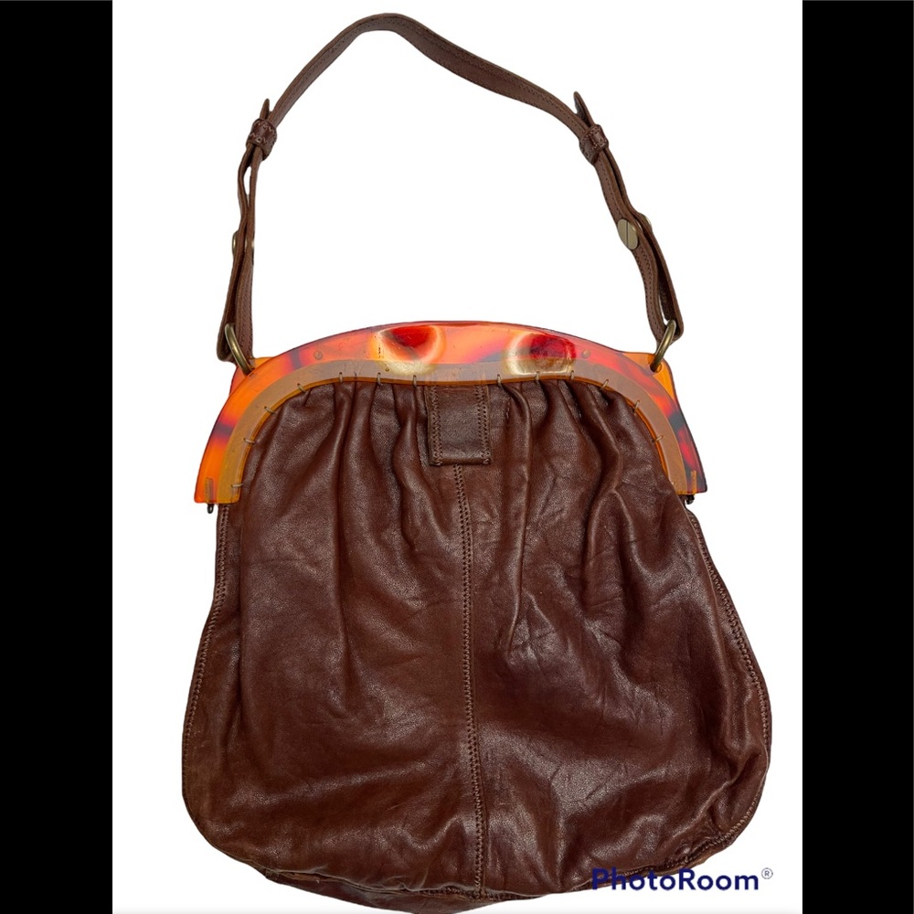 Lucky Distressed Leather 70s style Bag